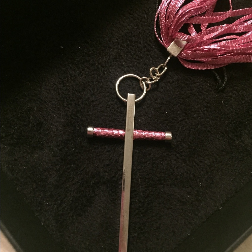 Calgaro necklace, bracelet earrings pink silver - Picture 7 of 8